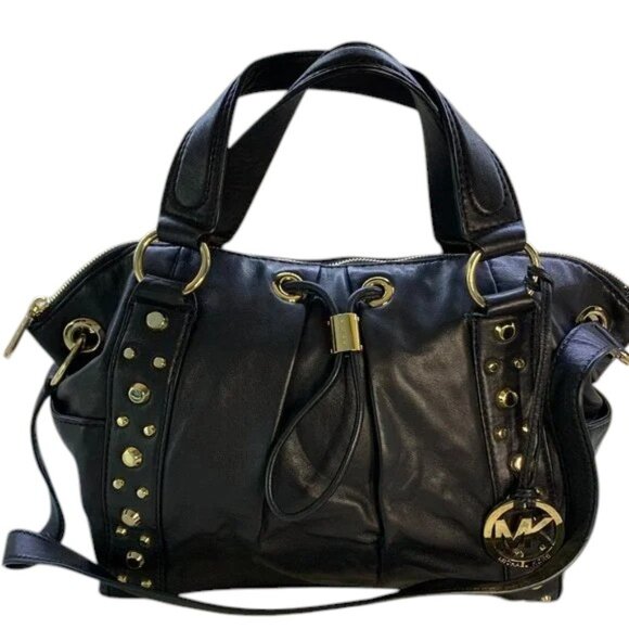 COPY - Michael Kors Ludlow Studded black leather satchel - Picture 1 of 14